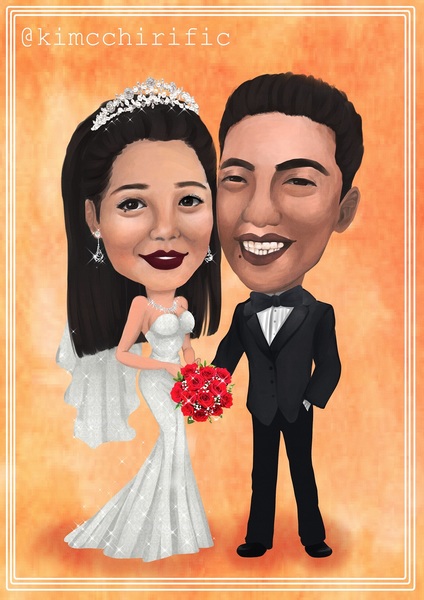 Wedding Caricature Colored