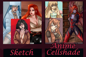 Anime and sketch on SALE