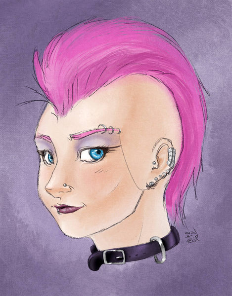 Colored head/bust