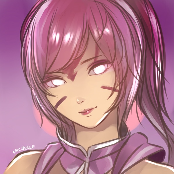 Colored headshot sketch