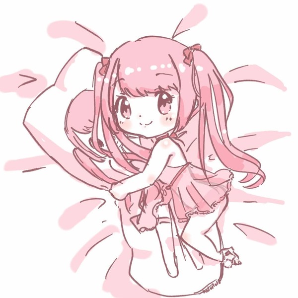 monochrome chibi sketch