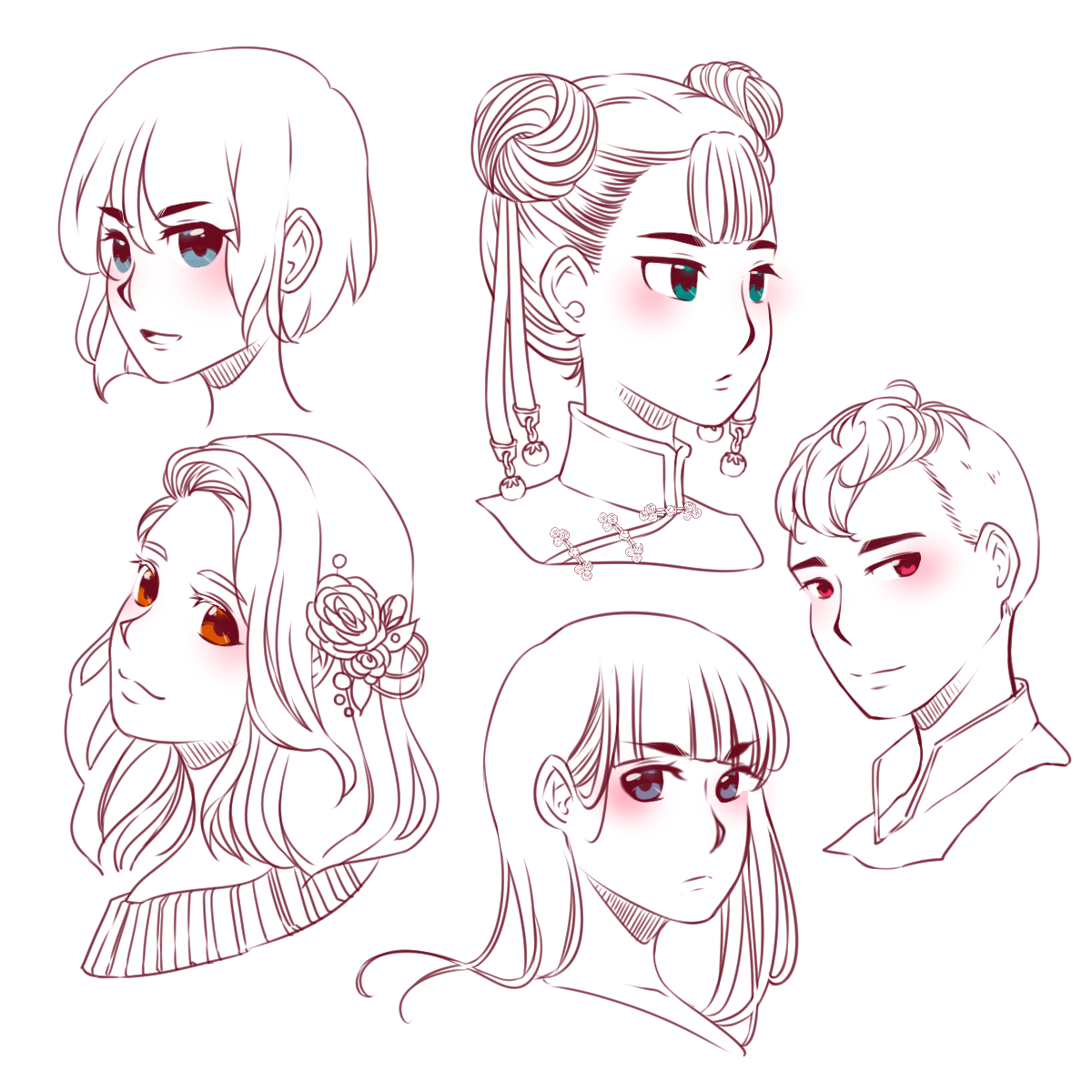 Character Bust (lineart ver.) - Artists&Clients