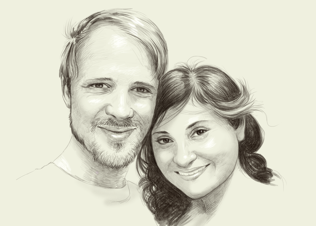  Pencil Sketch Drawing Portrait - Artists Clients