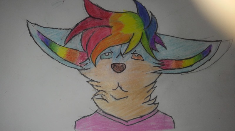 (Traditional) Colored Furry/Anthro Headshot