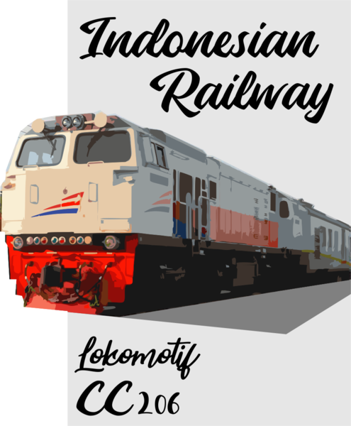 Locomotive and Automotive for T-Shirt