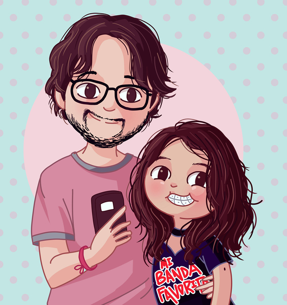 Full colored Cartoon portrait! (couple)