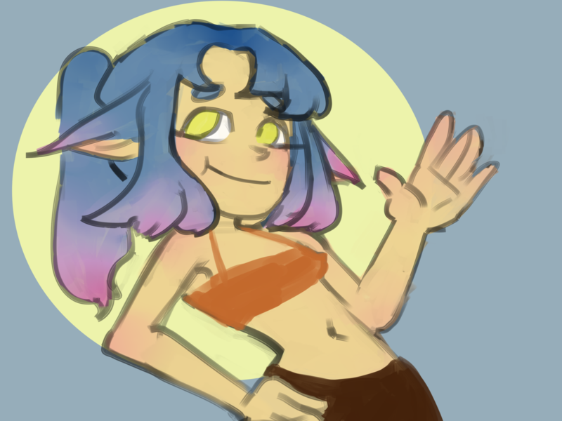 Colored Sketch Icon/Waist Up