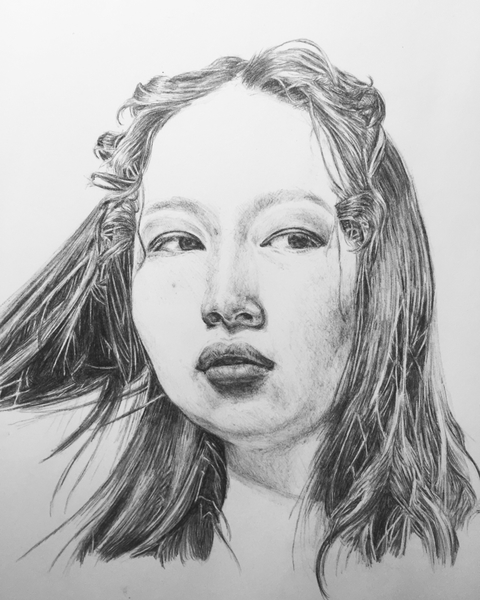 Portrait in pen