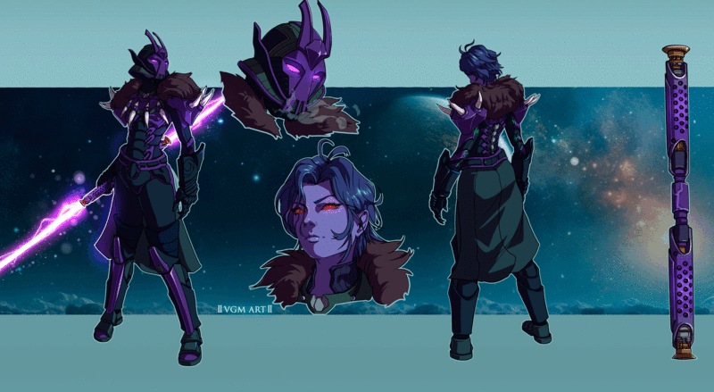 Colored character reference sheet