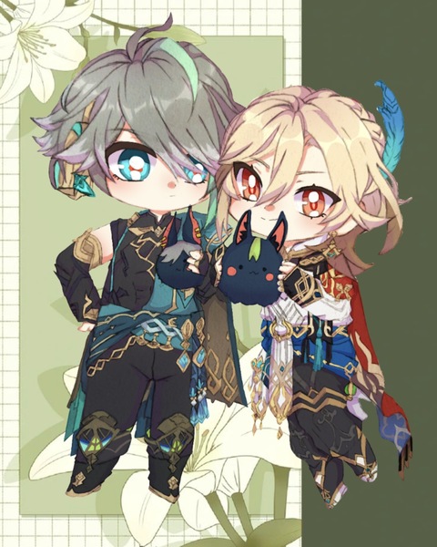 Colored Full Couple Detailed Chibi 