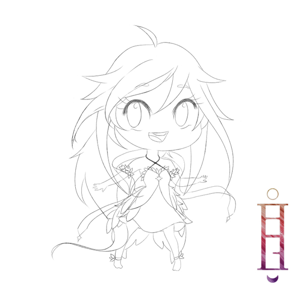 Chibi Character - Line Art only