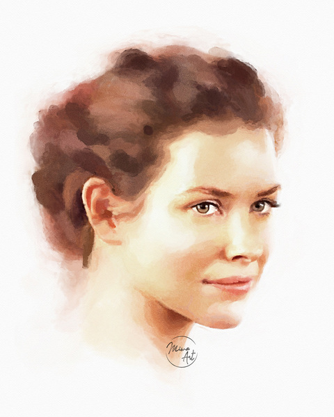 Digital Watercolor Portrait