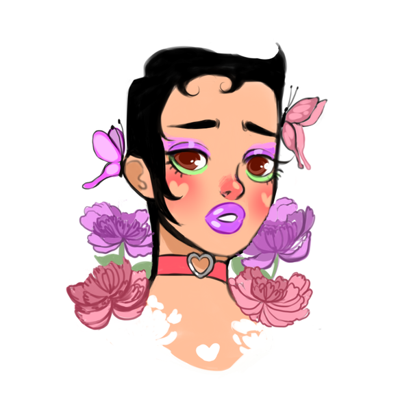 Colored Flower Bust!