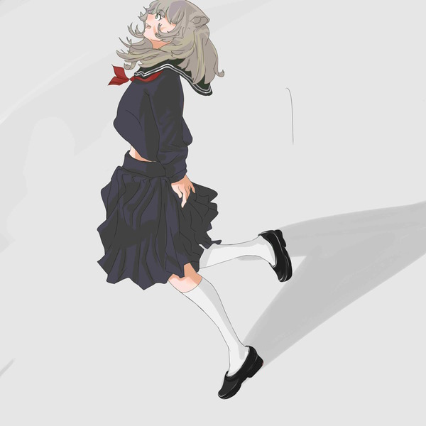 simple colored sketch full body