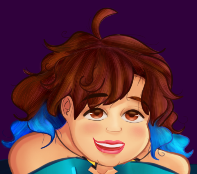 Sketchy Full-colored Headshot