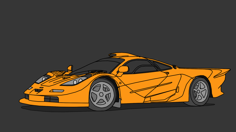 Coloured Car Rendering