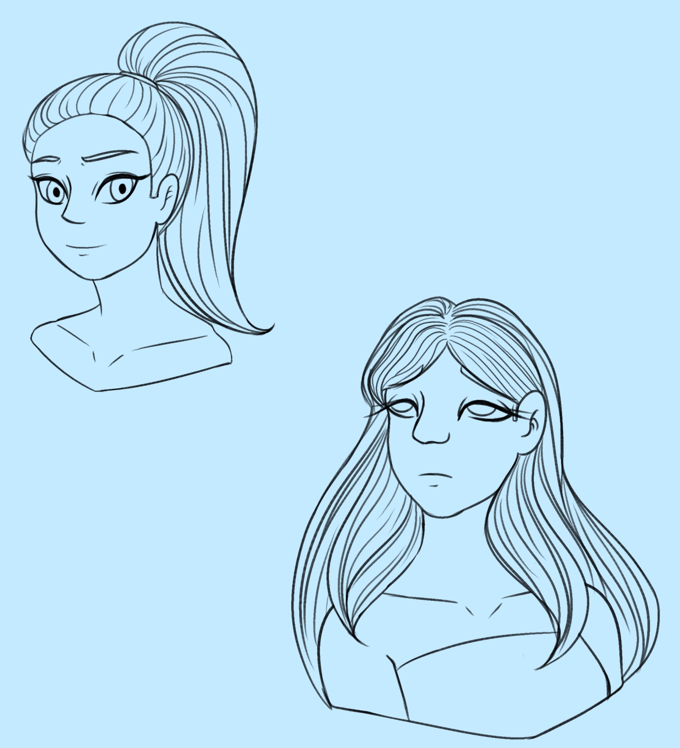 Headshot or Bust Lineart Artists&Clients