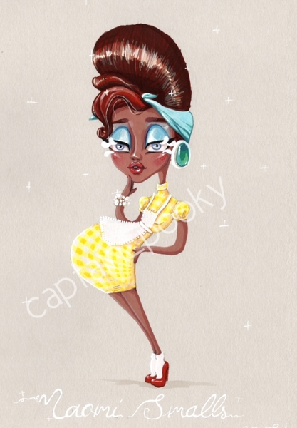 Pinup cute and funny character