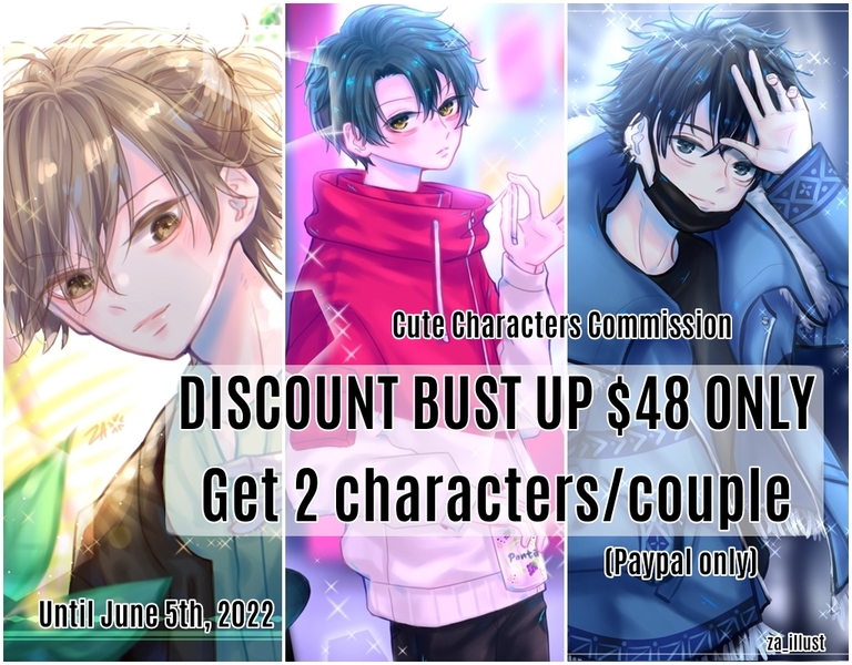 Bust up Cute Anime Painting (Discount)