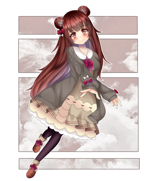 Colored full-body with simple bg