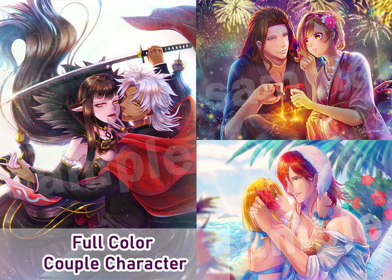 Full Colored Anime Character - Couple