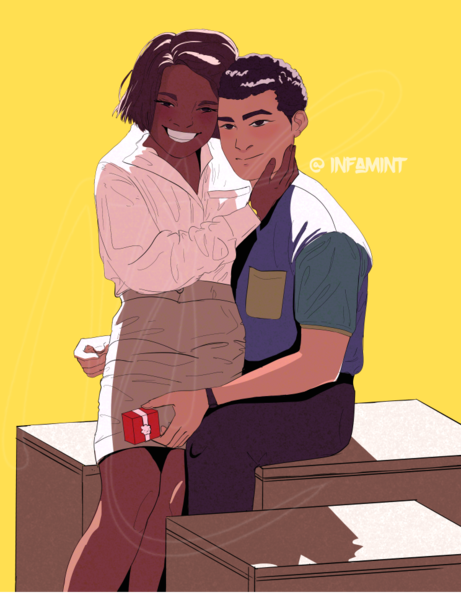 Colored Couple Illustration