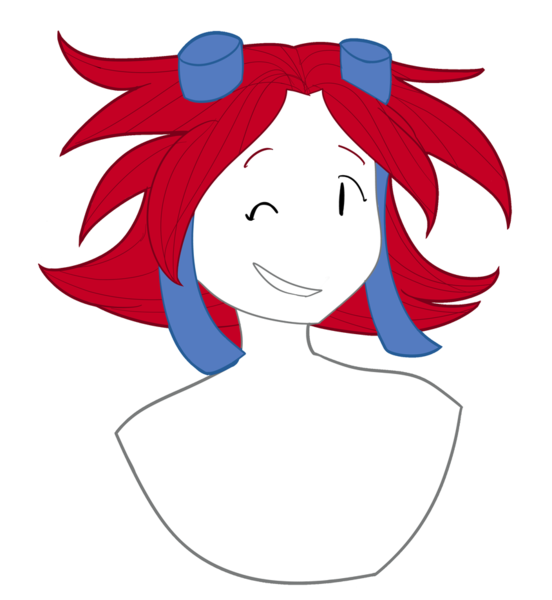 Bust drawing (Flat color)