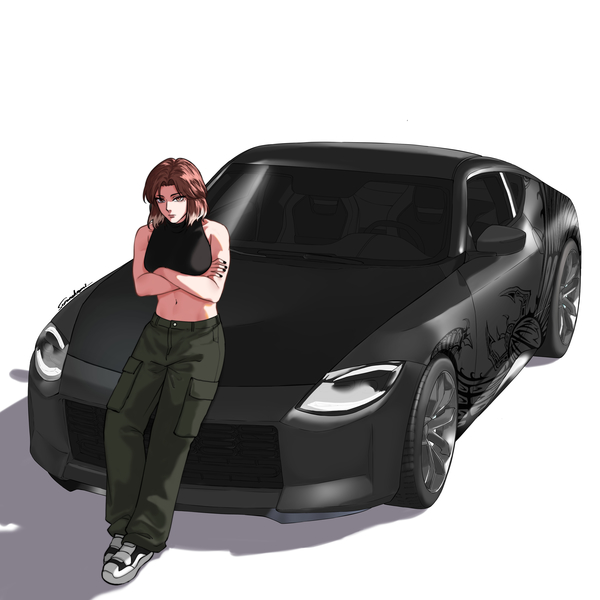 Full Body Chara x Vehicle Illustration