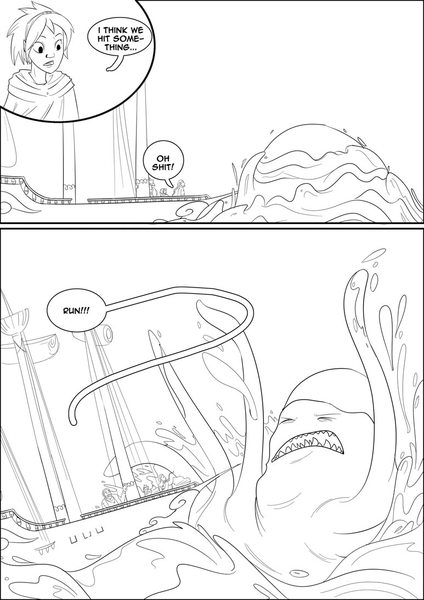 Lineart comic page