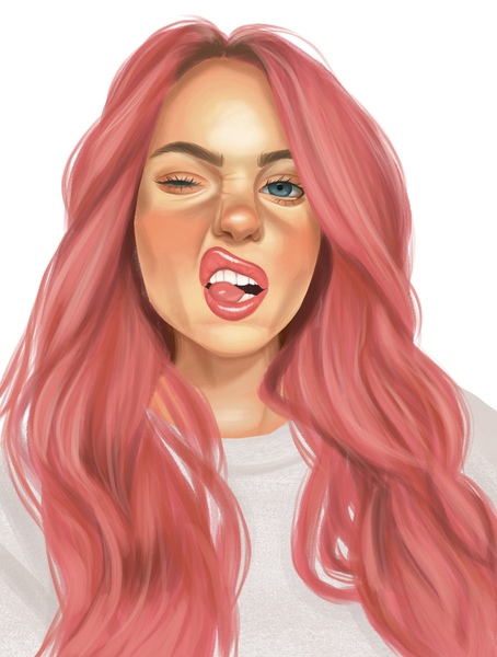 Colored Bust Digital Painting