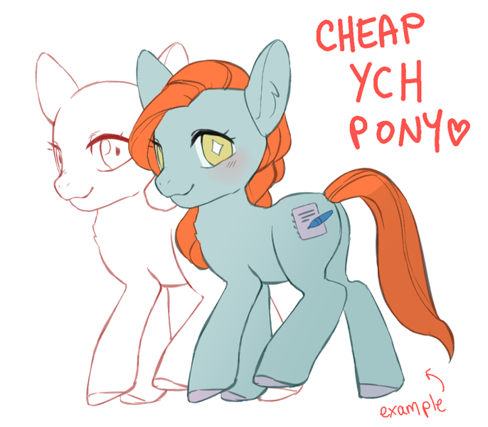 cheap + fast YCH pony!