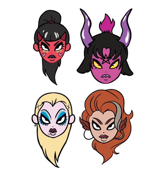 Full Colour Headshot Icon/Enamel Pins