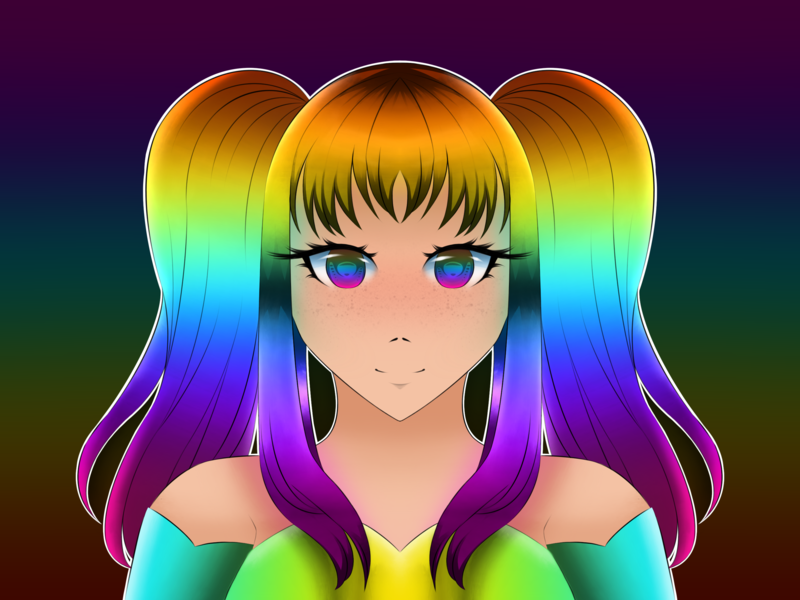 Anime Headshot-Lined&Coloured