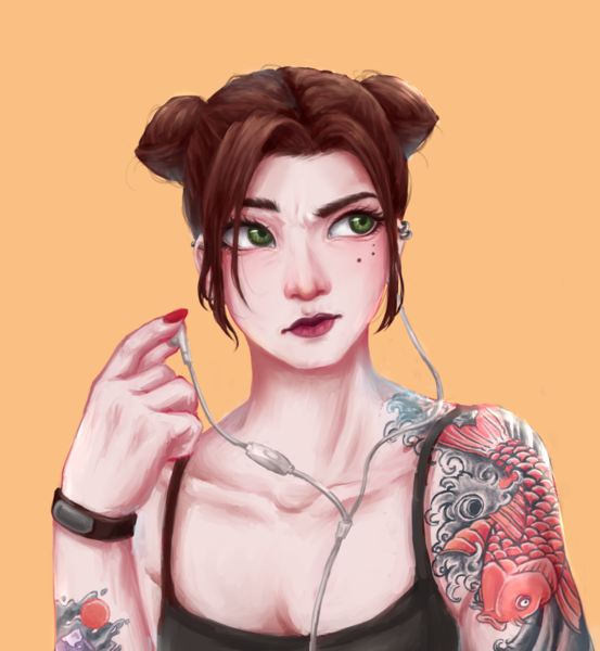 Colored portrait