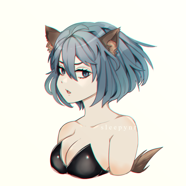 Colored Anime Style Bust Shot/Half Body