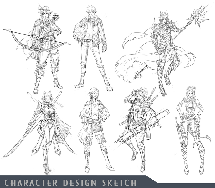 Concept art Drawing Character, design, game, fictional Character, ipad png  | PNGWing
