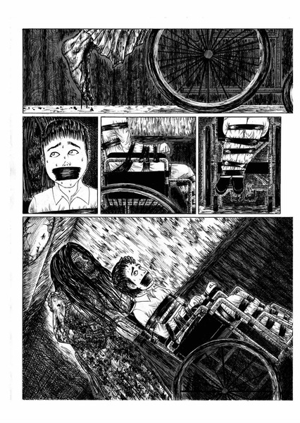 Horror comic page