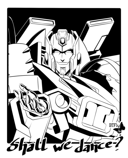 Transformers illustrations- black/white