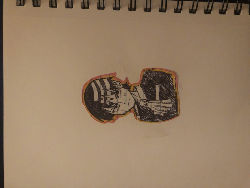 colored pen sketch