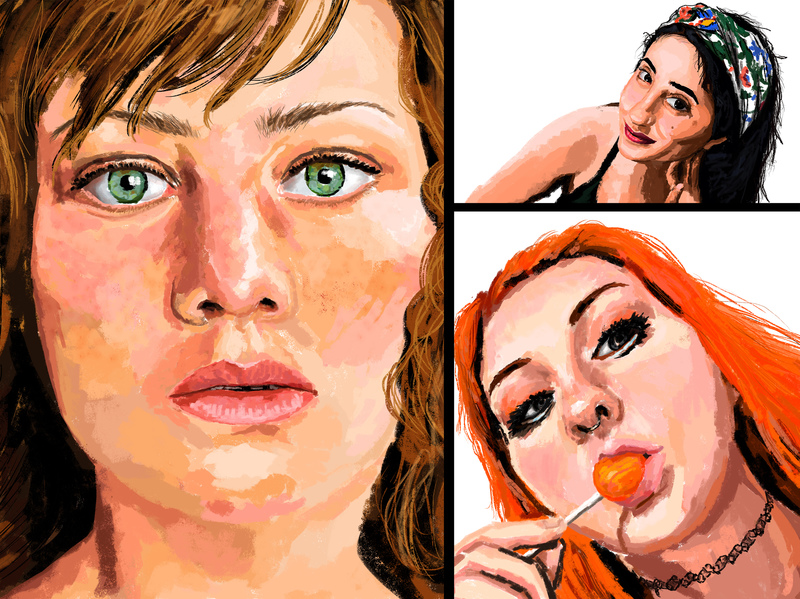 Colored Digital Portrait Painting 