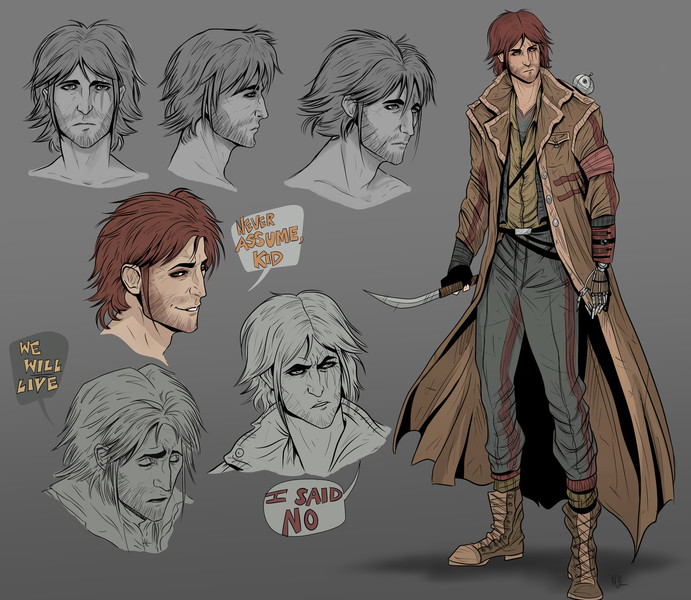 Character Design Sheet, Coloured 