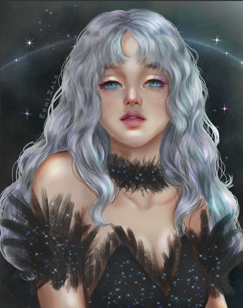 Semi realistic painting (bust up)