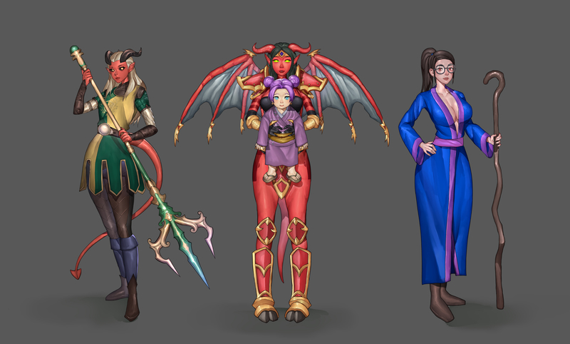 DnD Characters Illustration Fullrendered