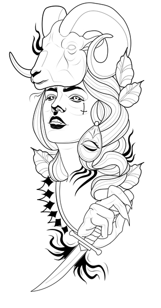 Illustrations in line work