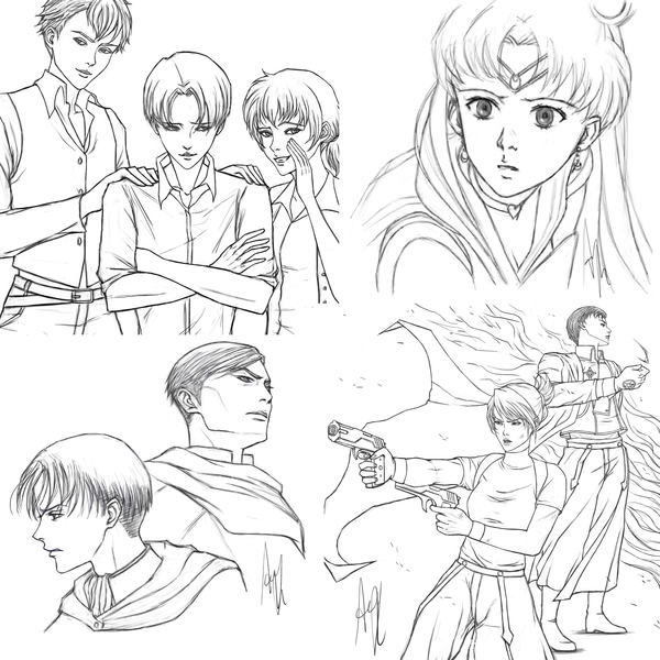 Manga style Character Sketch (digital)